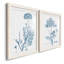 Antique Botanical in Blue V - ensemble de 2 reproductions d'art sur papier encadré-886654265-886654266