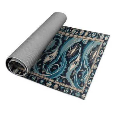 Turkish Gray Indoor and Outdoor Area Rug