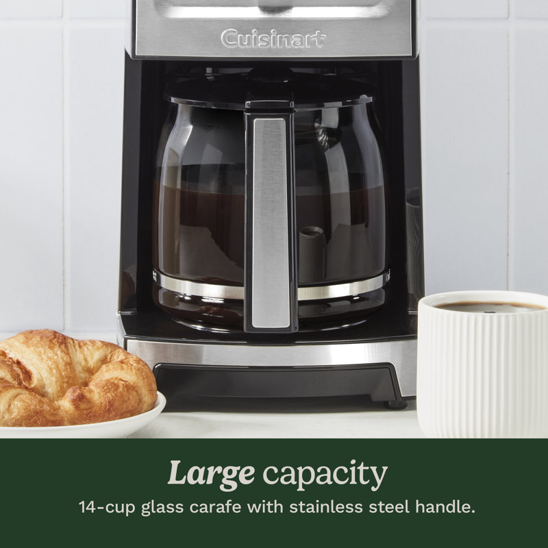 Perfectemp 14-Cup Programmable Coffeemaker, Stainless Steel/Black