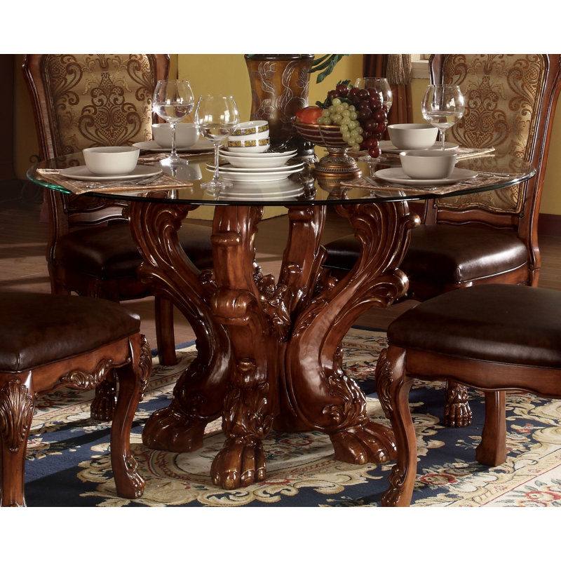 Dresden Glass Top Dining Table