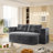 Boneless 78.7" Compression Modern 2-in-1 Foldable Sofa with Functional Blanket and 2 Soft Pillows-62933657