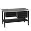  Table de préparation en métal Classroom, plateau en acier au carbone, tablette, pieds thermolaqués, tiroirs optionnels, roulettes, fabriqué aux États-Unis