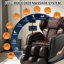 Fauteuil de massage complet et inclinable, fauteuils de massage Zero Gravity, 10 rouleaux fixes, coussins gonflables, chauffage, massage des pieds, modes automatiques, haut-parleur Bluetooth et écran tactile pour la maison et le bureau