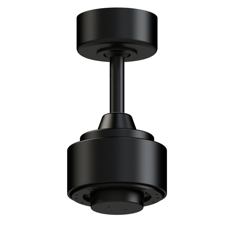 TriAire Custom Indoor/Outdoor Ceiling Fan DC Motor- Black, Black, 15.92'' H X 7.09'' W X 7.09'' D 