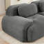 Canapé modulaire à trois places avec 3 repose-pieds en velours côtelé sans assemblage Animaux de compagnie à accoudoirs larges incurvés 32D-1930083458