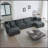 U Shaped Sectional Sofa with Reversible Chaise