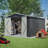  Large Outdoor Metal Storage Shed - Heavy-Duty Frame, Lockable Doors, All-Weather Protection for Backyard Tools & Equipment-123772173-123772175