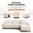 158" Modular Sectional Sofa, Oversized L Shaped Couches with Ottoman, 5-Seater Deep Seat Sofa with Throw Pillow-213316731-224180782