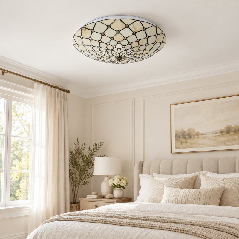 Plafonnier encastré 4 lumières 19,7 po Tiffany