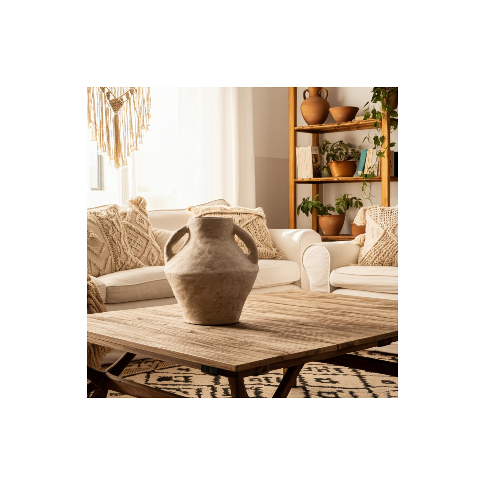 Roger 14" Handmade Paper Mache Table Vase