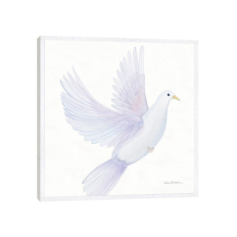 Easter Blessing Dove I by Kathleen Parr McKenna - Print on Canvas, 45.72 cm H x 45.72 cm W, White Framed