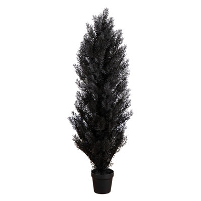 4Ft. UV Resistant Artificial Halloween Black Cedar Tree (Indoor/Outdoor)
