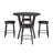 Rubino 4 - Person Four Leg Dining Set