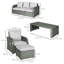 Hulme 7 Seater Rattan Garden Furniture Set Reclining Chair Light Grey