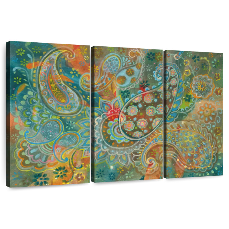 Cachemire floral coloré Kerner, H 48 po x l 74 po