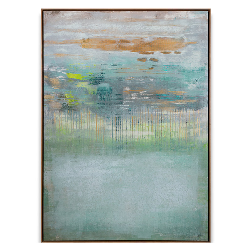 Hall Of Mosses Print by Maeve Harris, Oak Framed Canvas, 41" H x 30" W