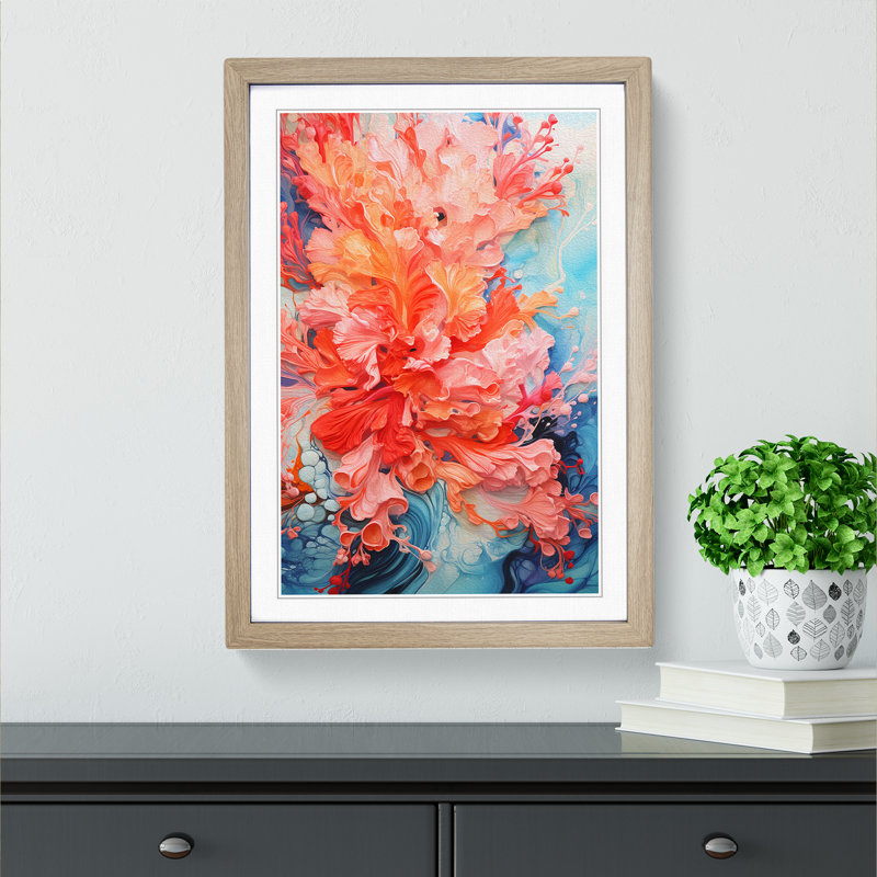 Single Picture Frame Print on Wood, 46cm H x 34cm W, Oak Framed