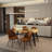 Shivani 5-Piece Modern Dining Set with 63'' Wavy-Edge Table and Upholstered Chairs-105491105-105491104