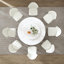 Table de salle à manger ronde 53 po avec plateau tournant - Plateau en pierre frittée résistant aux rayures et à la chaleur pour la cuisine et le restaurant (table seulement)-12107981