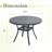 41" Round Patio Table With Storage Shelf-1745909893