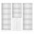 Penrose 3 Piece Living Room Set with 3 Bookcases, White