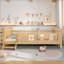 Lit sur pied avec bibliothèques de rangement, lit en bois massif pour enfants avec de jolis escaliers et garde-corps, aucun sommier nécessaire-129932005-129932007