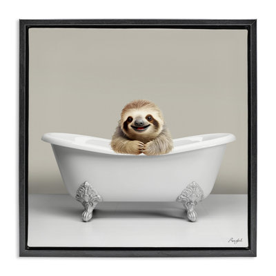 Happy paresseux dans la baignoire