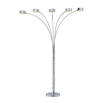 Micah 88'' Chrome Tree Floor Lamp