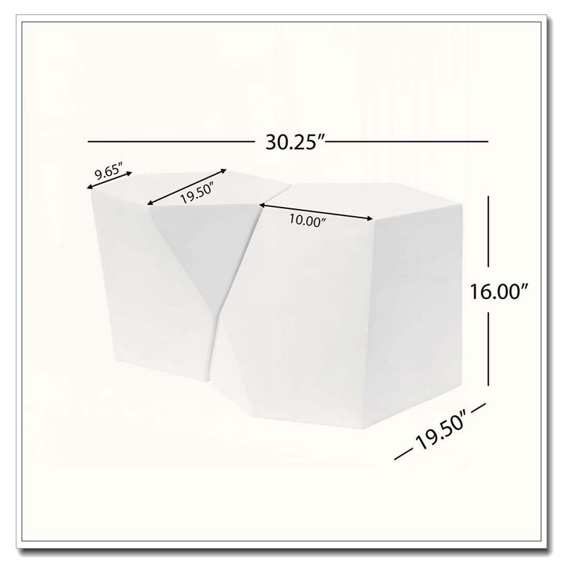 Ensemble de table basse, Blanc