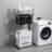 Black White Laundry Hamper Sorter, 3 Tier, 4 Bags, Waterproof , Framework Removable Bags Heavy-Duty Iron Frame, Easy Installation