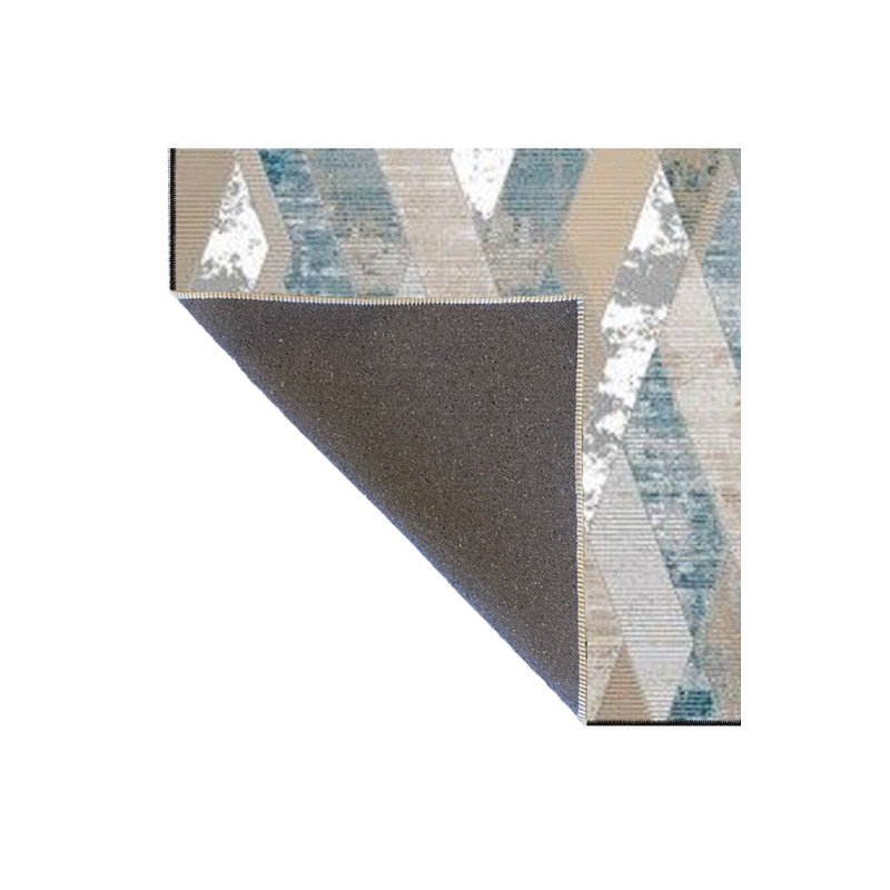 Tapis décoratif en forme de losange moderne à motif de croix de glace Ice, Tapis de couloir 3 pi 3 po x 9 pi 10 po