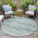 Machine Washable Indoor/Outdoor Xhevrie Mint Rug