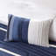 Édredon grand bleu marine 7 pièces - Fausse soie à motif, détails brodés, literie en soie lavable à l'année, rembourrage, toutes saisons, décoration de chambre mécanique-128745096-128745098