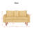 55.8" Loveseat velvet Sofa With Wooden Legs,modern Design With Cushions-1975204311