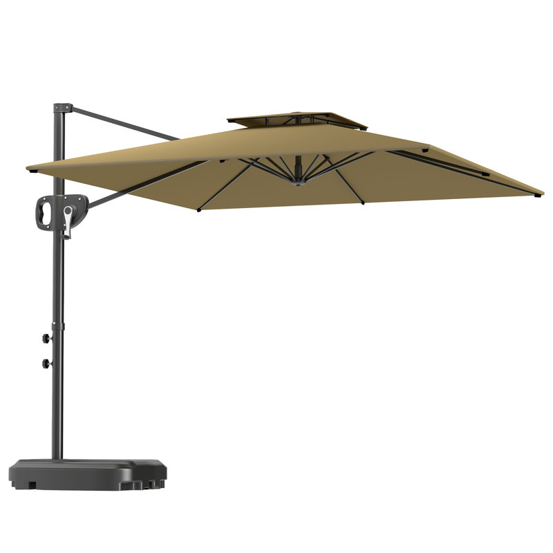 247cm Tilt Cantilever Parasol, Khaki