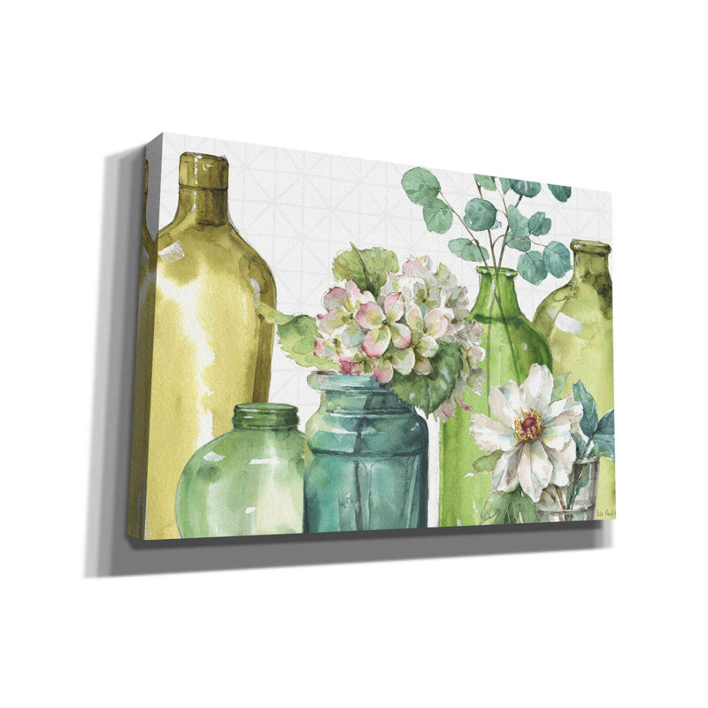 «Mixed Greens III» par Lisa Audit, art mural sur toile, H 18 po x l 26 po x P 0,75 po
