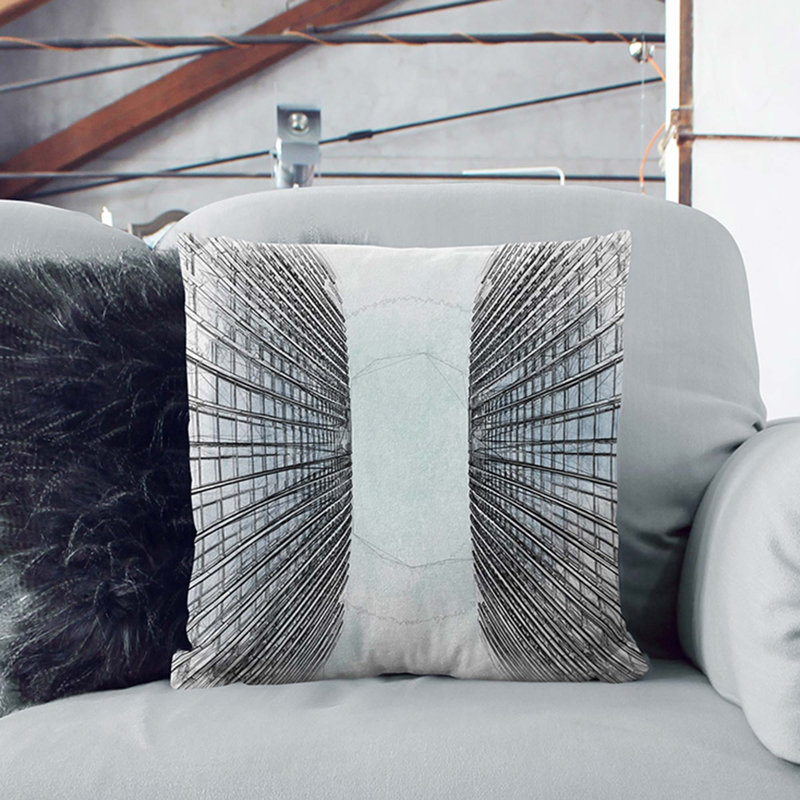 Square Throw Cushion, White, 55cm H x 55cm W x 20cm D