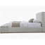 Grand lit en lin beige avec rangement-425329438