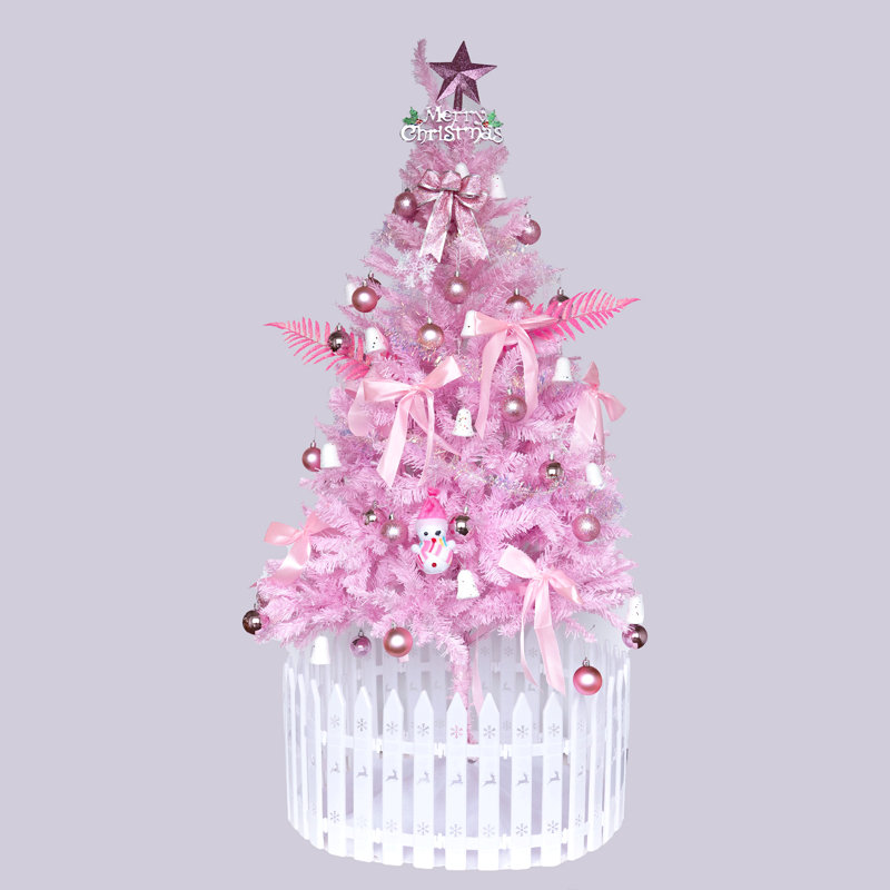 Arbre de Noël rose, un choix idéal pour les petits espaces, 5'