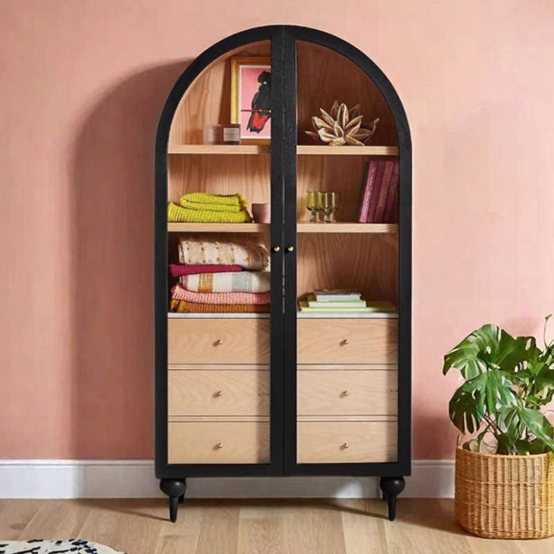 Solid Wood Double Door Storage Cabinet