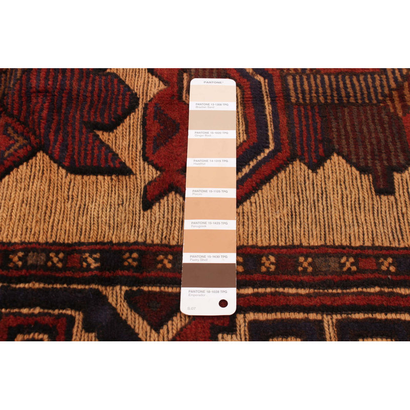 Tapis unique en laine noué à la main 4 pi x 5 pi 11 po nouvel âge Hateya