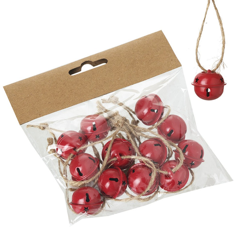 Metal Red Bells Set
