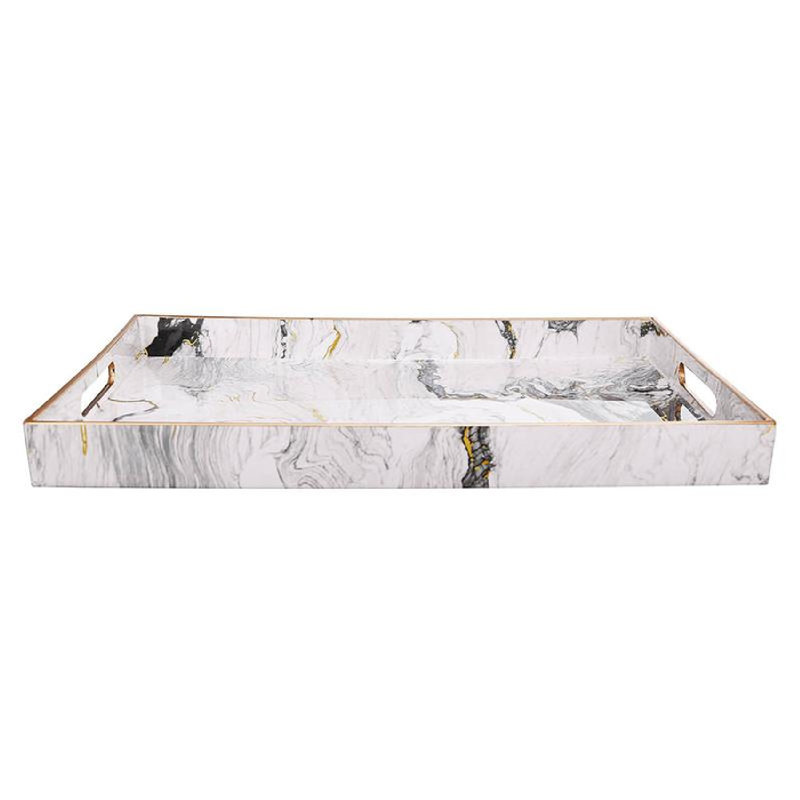 Quinn Rectangular Trays - Black/White