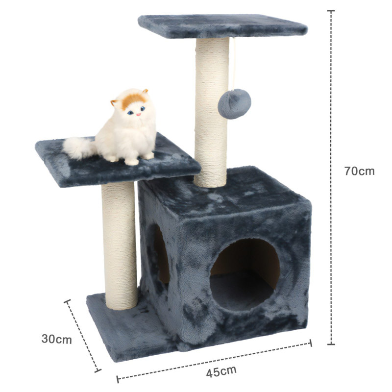 Scratching Post 70 cm - Stable Cat Multi-Level Climbing Tree