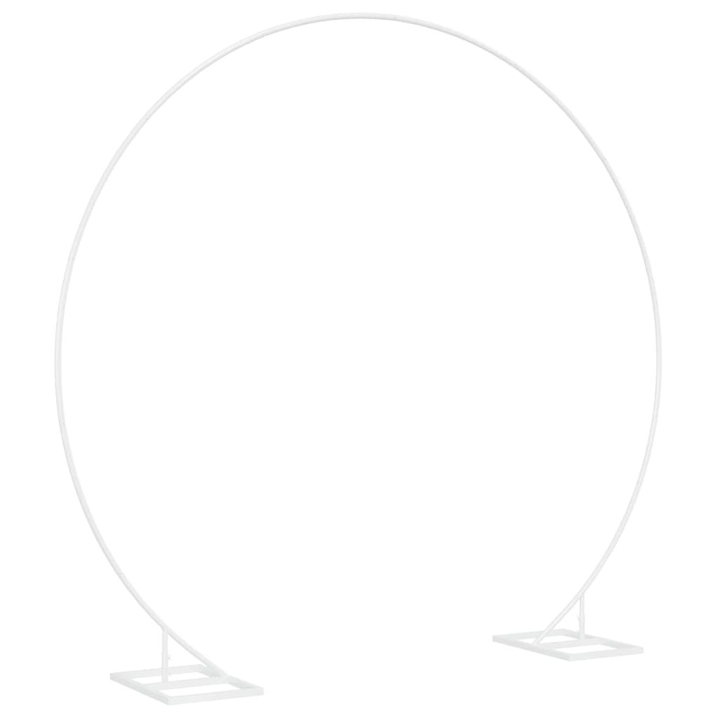 220cm W x 45cm D Steel Arbour in White