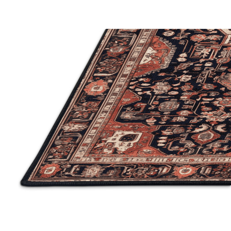 Tapis brun lavable à la machine, Rond 4 pi