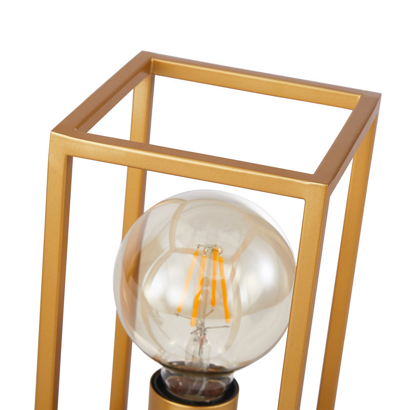 Metal Novelty Lamp, Gold, Clear
