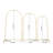 3 Piece Metal Arch Wedding Backdrop Stand Set-97926554