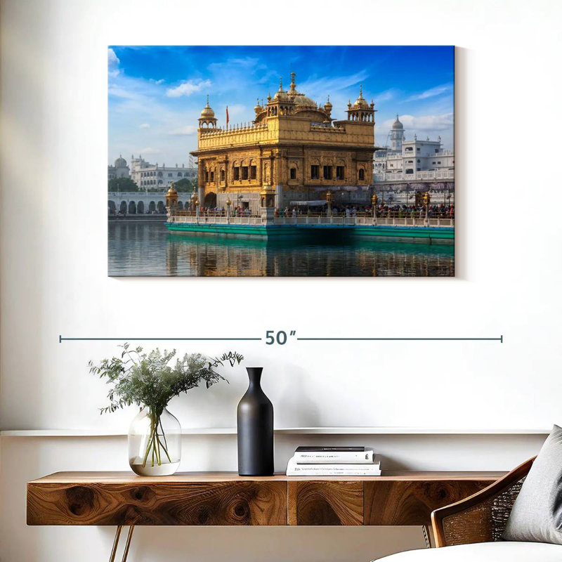 Lilie India's Golden Temple, H 26 po x l 39 po