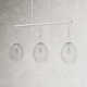 Attleboro 3 Light Ribbed Glass Dimmable Pendant